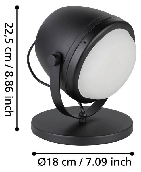 STOLNÁ LAMPA, E27, 18,5/18,5/22 cm Eglo - Online Only bytové doplnky, Online Only