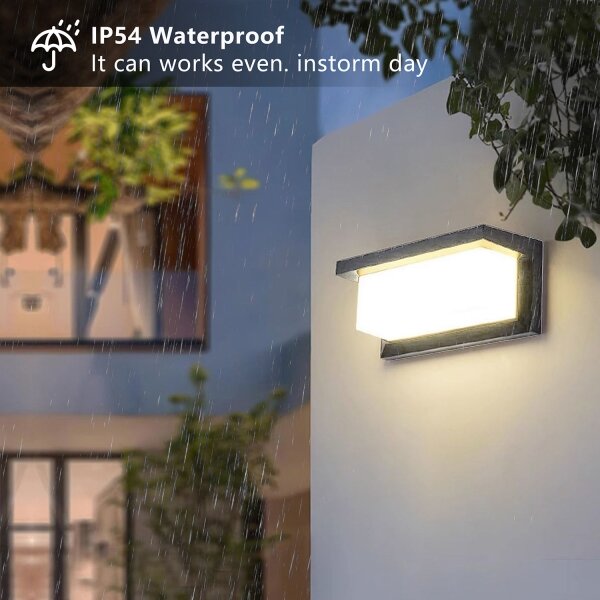Brilagi-LED Vonkajšie nástenné svietidlo so senzorom BRICKY LED/12W/230V antr IP54