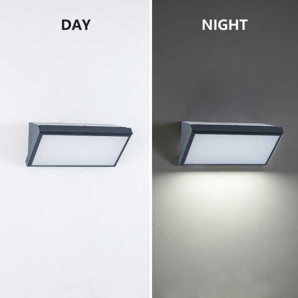 Brilagi - LED vonkajšie nástenné svietidlo so senzorom TRIANGLE LED/20W/230V antracit