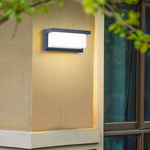 Brilagi-LED Vonkajšie nástenné svietidlo so senzorom BRICKY LED/12W/230V antr IP54