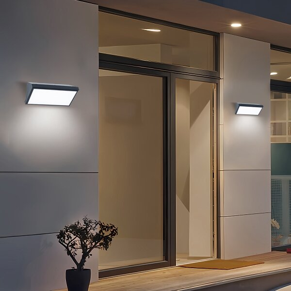 Brilagi - LED vonkajšie nástenné svietidlo so senzorom TRIANGLE LED/20W/230V antracit