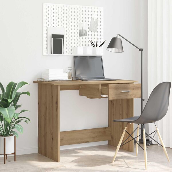 Maison Exclusive – Písací stôl z drevovláknitej dosky s povrchovou úpravou imitujúcou orechové drevo, rozmer 100 x 50 x 76 cm