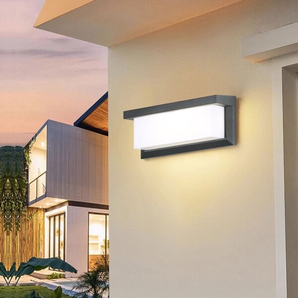 Brilagi-LED Vonkajšie nástenné svietidlo so senzorom BRICKY LED/12W/230V antr IP54
