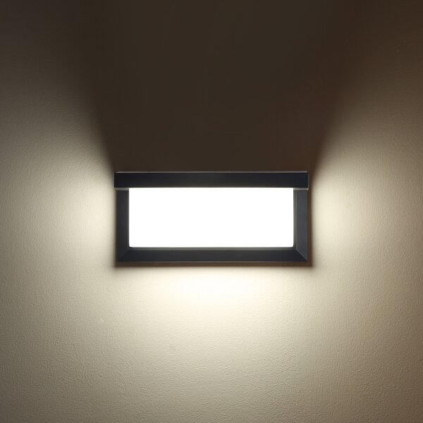 Brilagi-LED Vonkajšie nástenné svietidlo so senzorom BRICKY LED/12W/230V antr IP54
