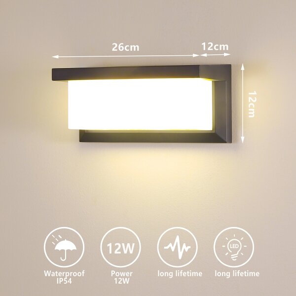 Brilagi - LED Vonkajšie nástenné svietidlo BRICKY LED/12W/230V antracit IP54