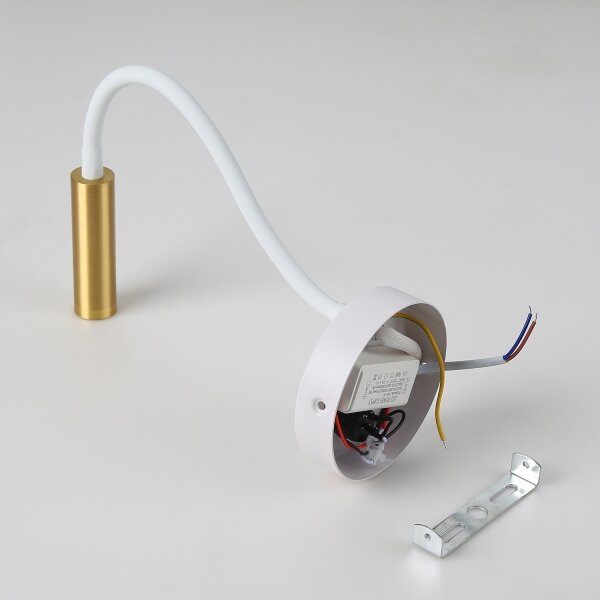 Brilagi - LED Flexibilná nástenná lampa MAYA LED/3W/230V 4000K biela/zlatá