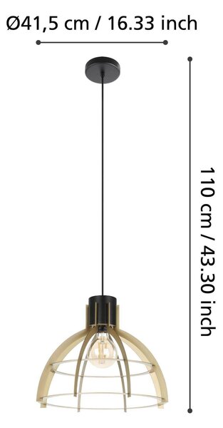 ZÁVESNÉ SVIETIDLO, 41,5/110 cm Eglo - Online Only bytové doplnky, Online Only