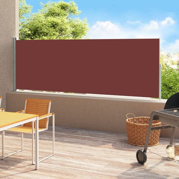 Maison Exclusive – bočná markíza s výsuvom 180 x 500 cm, hnedá