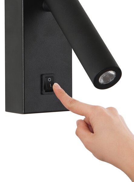 Brilagi - LED Nástenné bodové svietidlo MAYA LED/3W/230V 4000K čierna
