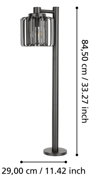 VONKAJŠIA STOJACIA LAMPA, 29/19/84,5 cm Eglo - Online Only bytové doplnky, Online Only