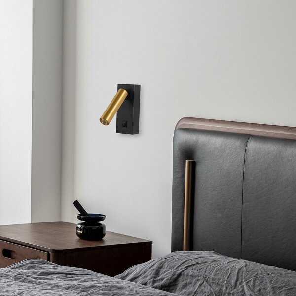 Brilagi - LED Nástenné bodové svietidlo MAYA LED/3W/230V 4000K čierna/zlatá