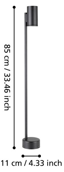 VONKAJŠIA STOJACIA LAMPA, 11/85 cm Eglo - Online Only bytové doplnky, Online Only