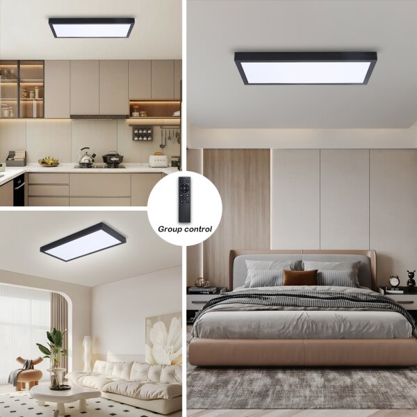 Brilagi - LED stmievateľné svietidlo FRAME SMART LED/30W/230V čierne IP44 + diaľkové ovládanie