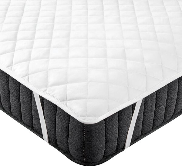 Poťah na matrac biely bavlna Japara 90 x 200 cm prešívané okraje chránič matraca spálňa