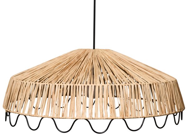 Závesná lampa ratan rafia prírodná ručne tkaná na strop moderný boho štýl kuchyňa jedáleň obývacia izba
