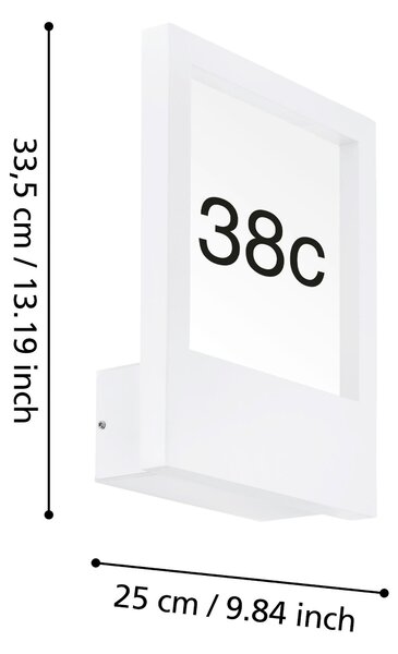 VONKAJŠIE NÁSTENNÉ SVIETIDLO, 33,5/4/24 cm Eglo - Online Only bytové doplnky, Online Only