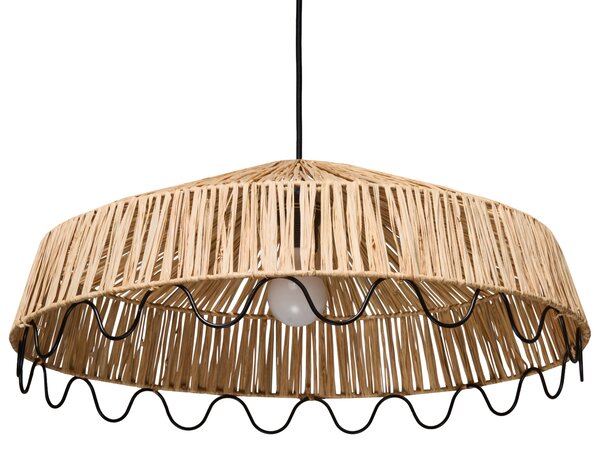 Závesná lampa ratan rafia prírodná ručne tkaná na strop moderný boho štýl kuchyňa jedáleň obývacia izba