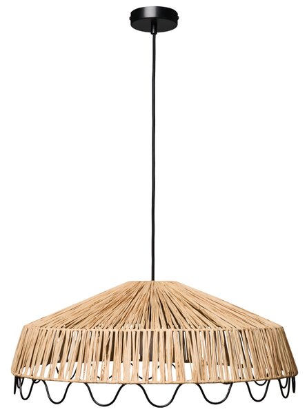 Závesná lampa ratan rafia prírodná ručne tkaná na strop moderný boho štýl kuchyňa jedáleň obývacia izba