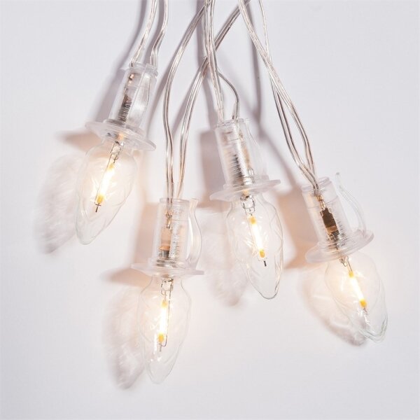 Rozšíriteľná LED vonkajšia reťaz CONE FILAMENT 20xE10 14m číra/teplá biela IP44
