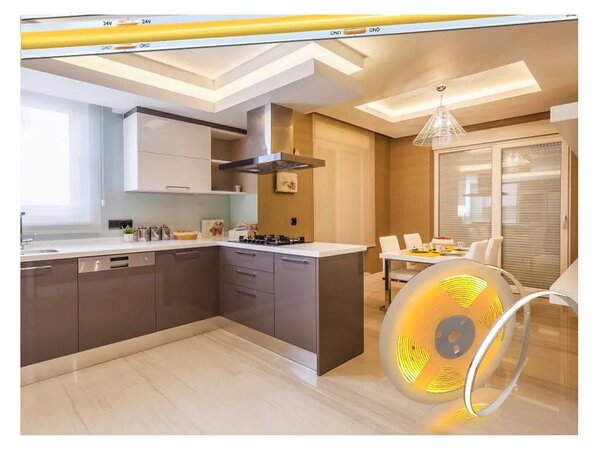 ECOLIGHT COB LED pásik 35W - 24V - 320 - 5M - 6000k - studená farba + diaľkový ovládač