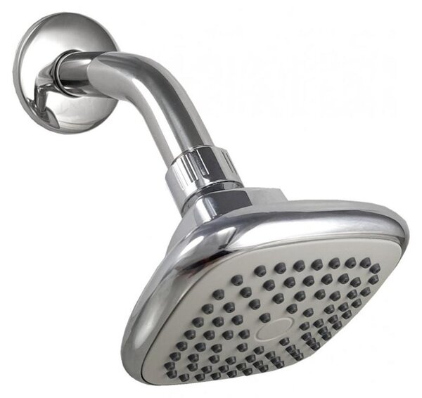Sprchová ružica LUGANO 95x95mm + sprchové rameno SHORTY