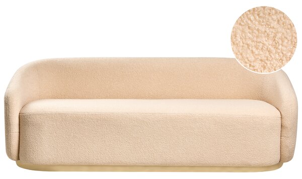 2-miestna pohovka béžová buklé čalúnenie moderný minimalistický štýl obývacia izba