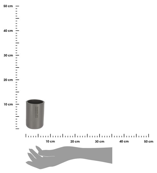 Kúpeľňový pohár Loudis, sivá, 350 ml