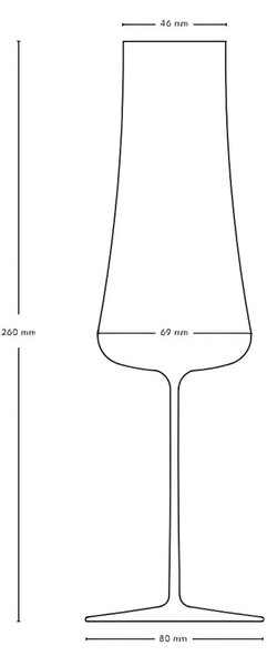 NUDE Glass Stem Zero Pohár na šampanské Volcano 300 ml
