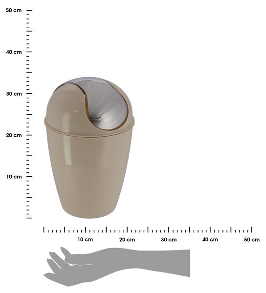 Odpadkový kôš Cuesta, béžová, 5,6L