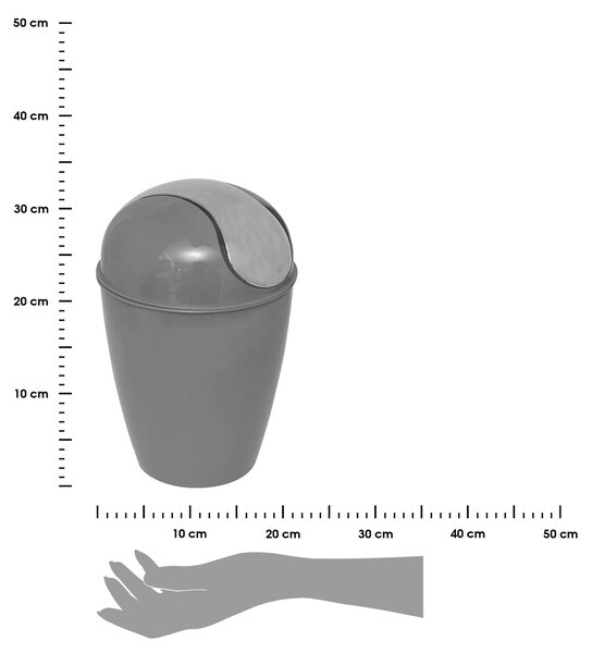 Odpadkový kôš Cuesta, sivá, 5,6L