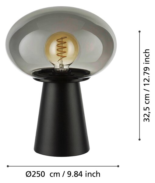 STOLNÁ LAMPA, E27, 25/32,5 cm Eglo - Online Only bytové doplnky, Online Only
