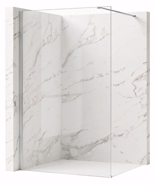 Bezrámová sprchová zástena REA FLEXI 70 cm, chróm/transparent - bez vaničky