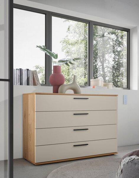 ŠIROKÁ KOMODA, farba duba, piesková, 120/83/46 cm Dieter Knoll - Komody