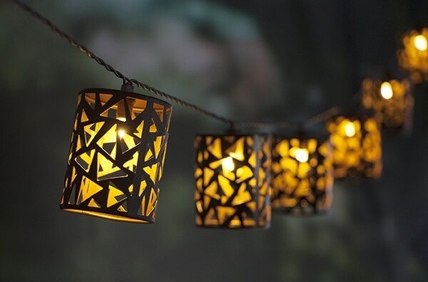 LED Solárna reťaz 10xE12/3,65m IP44 teplá biela
