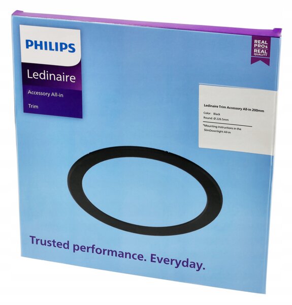 PHILIPS Okrúhly čierny rám 200mm pre panely 226,5mm 19W - dekoratívny