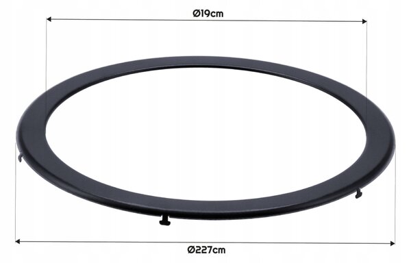 PHILIPS Okrúhly čierny rám 200mm pre panely 226,5mm 19W - dekoratívny