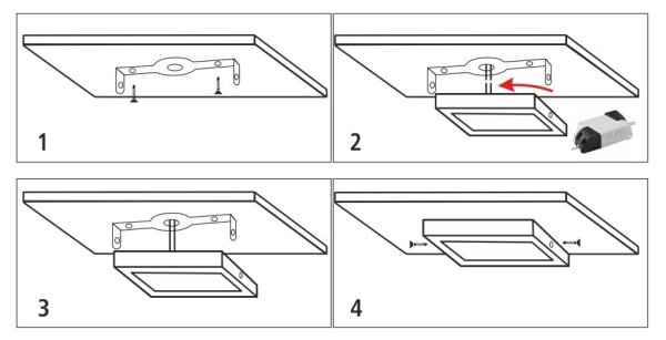 LED Stropné svietidlo LED/18W/230V 2700K 21x21 cm biela