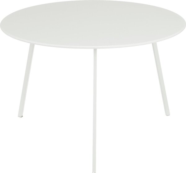 Mica Decorations Seattle – vonkajší odkladací stolík – okrúhly konferenčný stolík – stolík na kvety a kávový stolík – V38 x Ø58 cm – kov – biela
