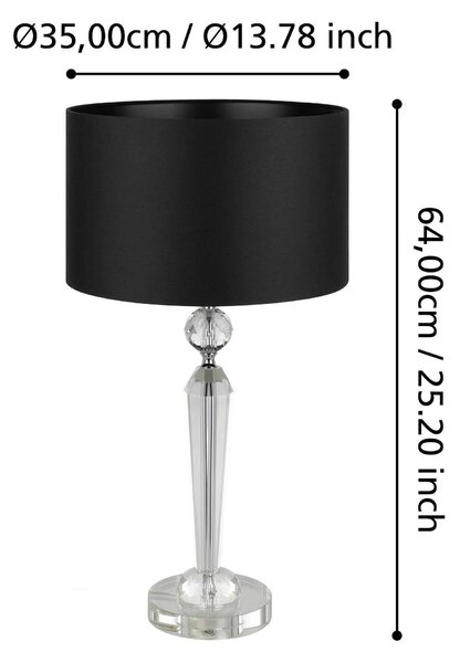 STOLNÁ LAMPA, E27, 35/64 cm Eglo - Online Only bytové doplnky, Online Only