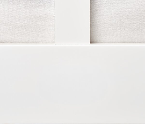 Posteľ biela borovicové drevo MDF 160 x 200 cm s čelom úložný priestor 2 zásuvky minimalistický škandinávsky štýl spálňa