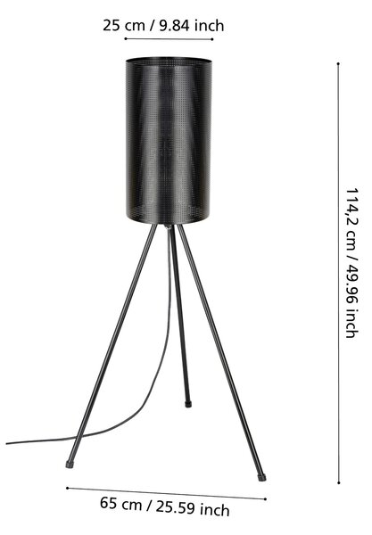 VONKAJŠIA STOJACIA LAMPA, 25/117 cm Eglo - Online Only bytové doplnky, Online Only