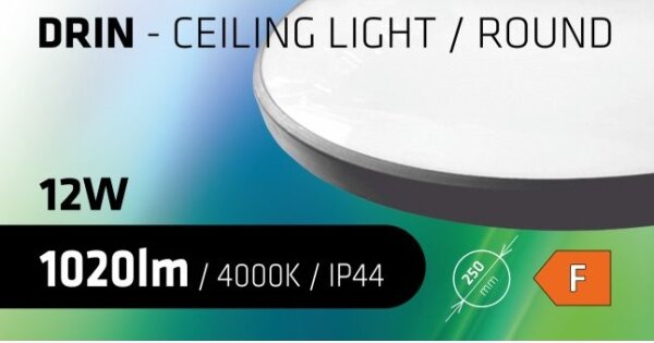 LED Kúpeľňové stropné svietidlo CIRCLE LED/12W/230V 4000K pr. 25 cm IP44 čierna