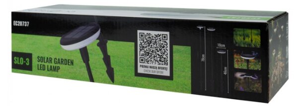 ECOLIGHT Solárne LED záhradné svietidlo IP65 s čidlom súmraku