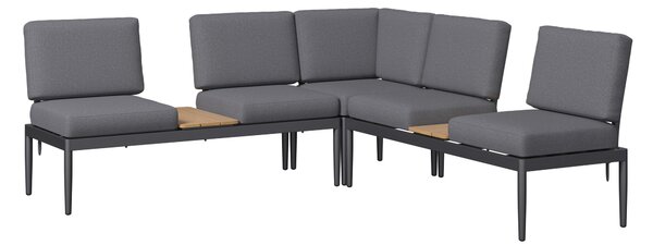 TERASOVÁ SEDACIA SÚPRAVA 4-dielne, kov, plast, textil Ambia Garden - Online Only záhrada, Online Only