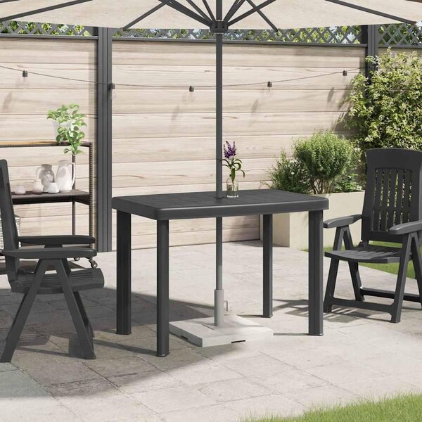 Maison Exclusive - Záhradný stôl antracit 101x68x72 cm plast