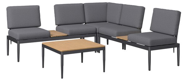 TERASOVÁ SEDACIA SÚPRAVA 4-dielne, kov, plast, textil Ambia Garden - Online Only záhrada, Online Only