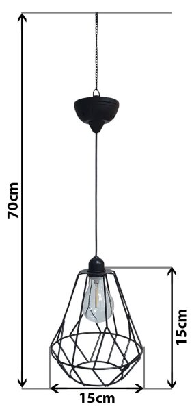 LED Solárny luster na lanku KATTY 1,2V 300 mAh IP44