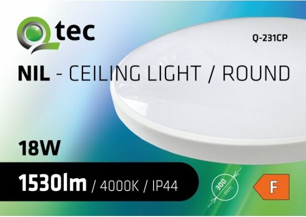 LED Kúpeľňové stropné svietidlo CIRCLE LED/18W/230V 4000K pr. 30 cm IP44 biela