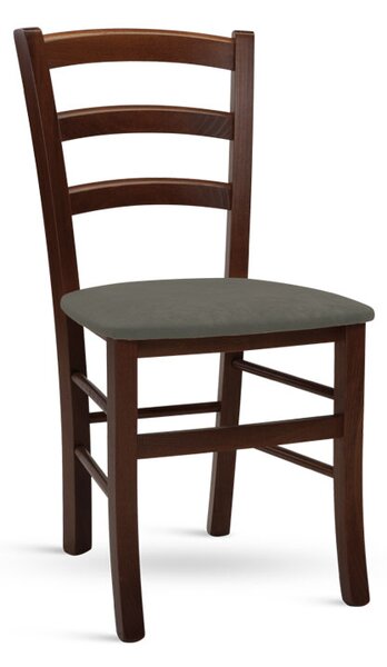 Stima stolička PAYSANE s čalúneným sedákom Vyberte variant ->: Tmavo hnedá, Vyberte látku ->: LUX Cappuccino 24