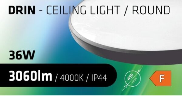 LED Kúpeľňové stropné svietidlo CIRCLE LED/36W/230V 4000K pr. 45 cm IP44 čierna